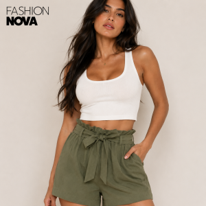 Short verde con lazo