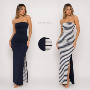 Vestido largo reversible